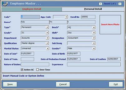 An attendance monitoring system using biometrics 