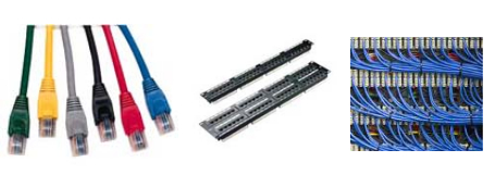 Network cable CAT5e / CAT6 cable laying and infrastructure